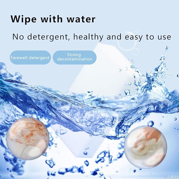 100 Pack Extra Thick Magic Cleaning Sponges - Reusable Eraser Sponge for All Surfaces - Kitchen-Bathroom-Furniture-Leather-Car-Steel - Just Add Water - Melamine - Universal Cleaner