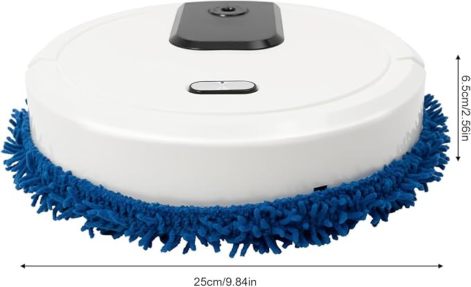Smart Dust Auto Sweeper,Wet and Dry Mopping Sweeping Robot Auto Cleaner Floor Washing Wiping Machine,360° Full-Surround Wipe,Single Sweeping Area of 645.83ft². (White)