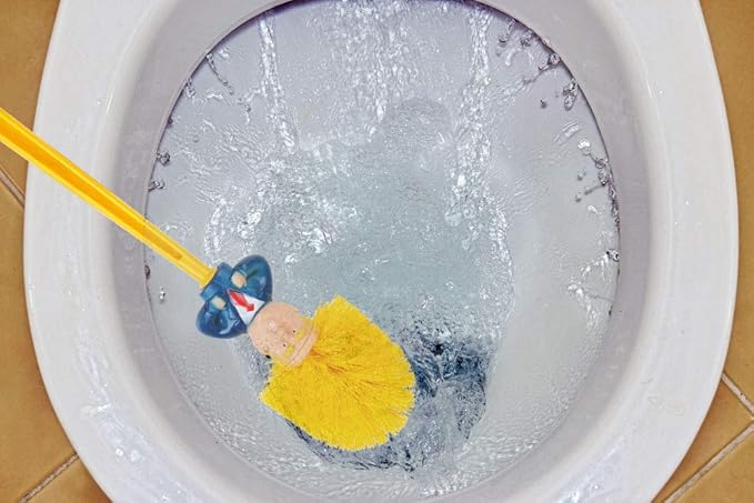 Funny Toilet Brush,Prank Toilet Brush Cleaner, Funny Toilet Scubber,Make Toilet Great Again, Commander in Crap (Thumb Up Toilet Brush)