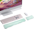 Wrist Rest for Keyboard and Mouse, Ergonomic Gel Keyboard Wrist Rest for Effortless Typing & Pain Relief, Cool Silicone Gel Wrist Support Pad for Gaming, Computers, Laptops, Office Green
