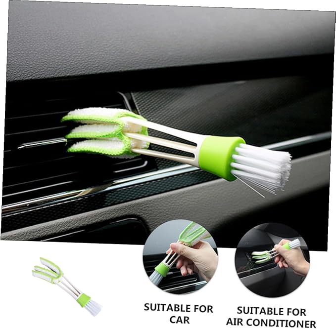 VALICLUD 3pcs Double Ended Car Air Vent Cleaning Brush Mini Duster for Air Conditioner Vents Interior Detailing Tool for Automotive Dashboard Dust Removal