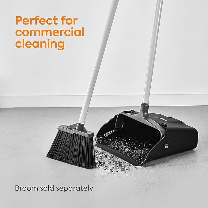 Professional Heavy Duty 36.4" Plastic Upright Dustpans, Black