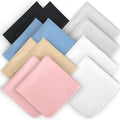 CONLI 12 Pack 20x20cm/8”x8” Large Microfiber Cleaning Cloth for Eyeglasses Luxury Suede Glass Cleaning Cloth Glasses Cleaner for Eye Glass Lens Cleaning Gentle and Lint-Free