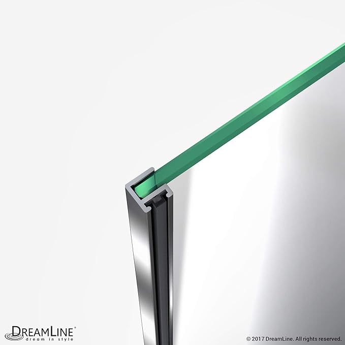 DreamLine Flex 32-36 in. W x 72 in. H Semi-Frameless Pivot Shower Door in Brushed Nickel, SHDR-22327200-04