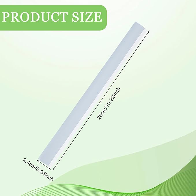 NICENEEDED 2Pcs Plastic Strip Replacement for Dustpan, 10.2" Clip-On Dustpan with Rubber Lip, Inlet Soft Pressing Strips Dustpans Edge Bar Garbage Shovel Closing Edges Straps