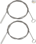 Water Pipe Cleaning Kit, 2PCS 79" Long Pipe Cleaners & Wire Tube Brush, Rust Resistant Tube Cleaning Brush for Drain, Dishwasher, Tank