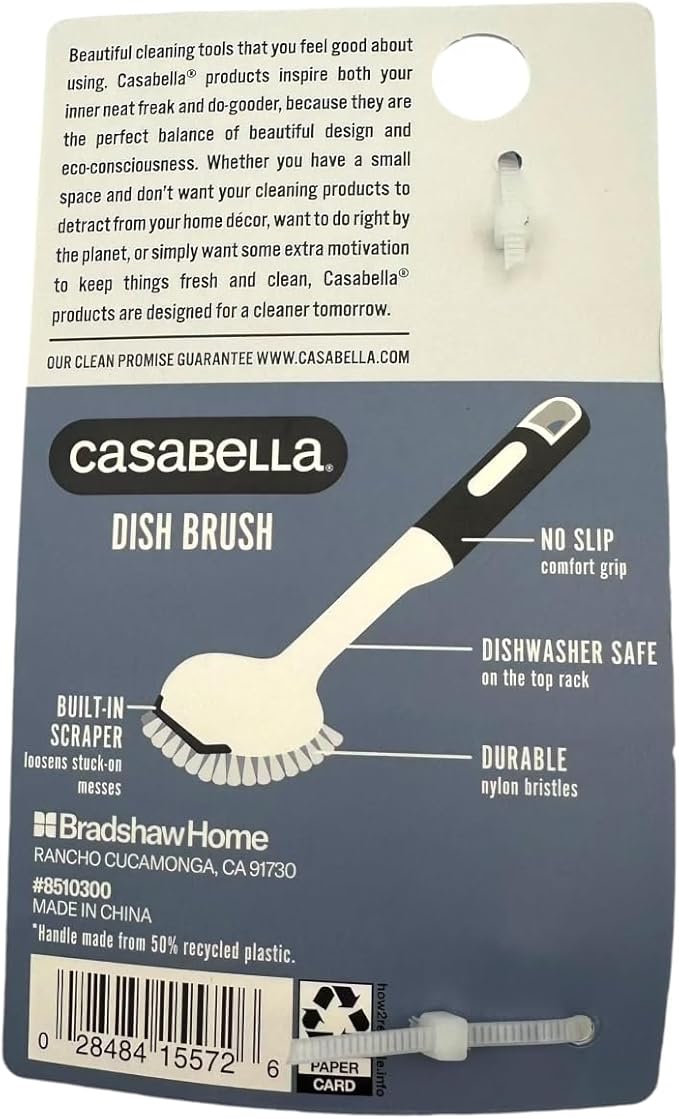 Casabella Round Brush Scrubber 1ea, Assorted Colors