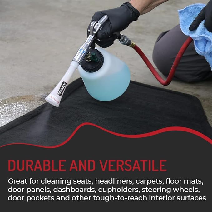HI-TECH Vortex I Air Cleaning Gun – Deep Cleans Auto Interiors & Exteriors – Compressed Air Powered – Car Detailing Tool for Dirt, Dust, Grime & Stains