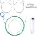 BOXOB 5pcs Sunroof Drain Cleaning Tool, 300cm/118in Flexible Long Pipe Cleaner with Drain Auger Piston & Piston Hose Round Handle Design Tube Cleaner Brush for Auto Car Sunroof Wiper Unclogger