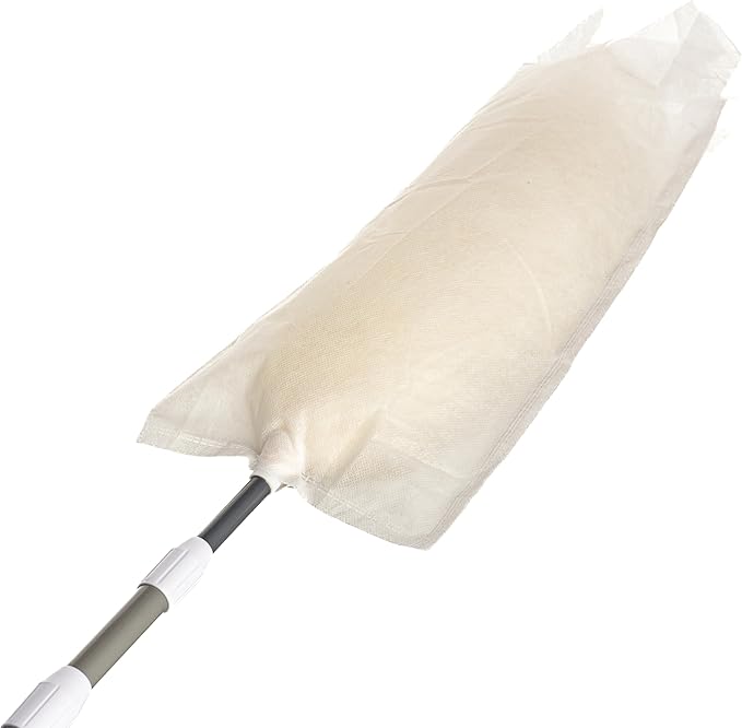 Unger Commercial StarDuster Lambswool Duster with Telescopic Handle - Extends 30 to 60" for High-Reach Dusting - Flexible, Chemical-Free Cleaning Tool for Ceilings, Vents & Fixtures - LWDUR