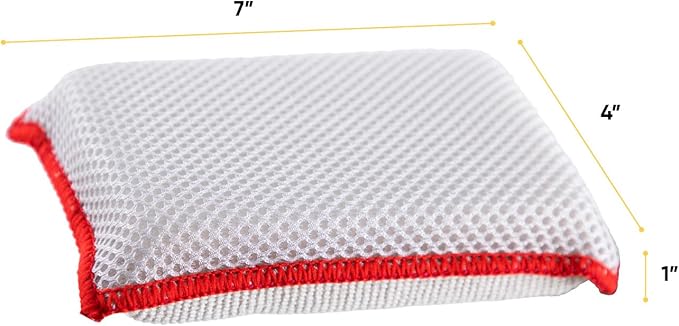 Microfiber Sponges for Dishes, Non-Scratch Sponge Dish Scrubber Heavy Duty Household Cleaning Multi-Purpose Cleaning Supplies Dish Wash Kitchen Cleaners Pack of 24