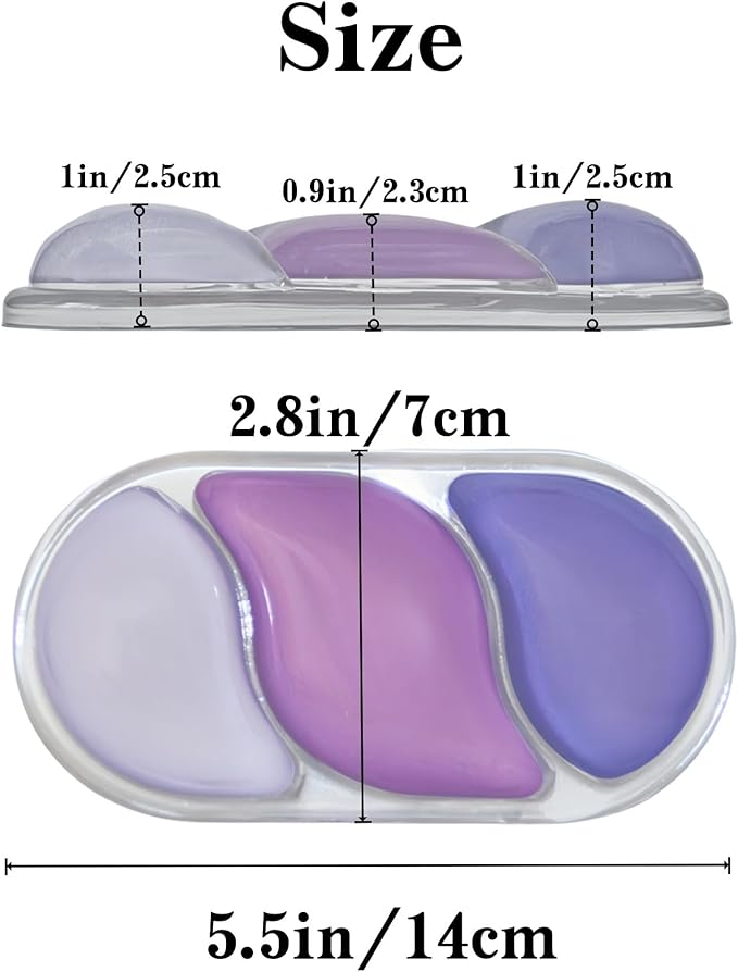 Ergonomic Cooling Gel Mouse Wrist Rest Pad, Arm Support with Non-Slip Base for Desk Cute Accessories (Classic, Purple, Suitable for Mouse)