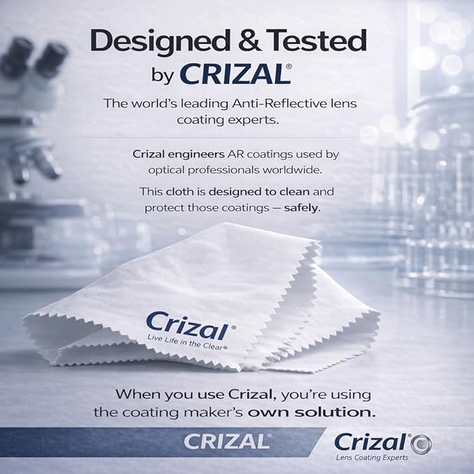 Eyeglass Cleaning Cloths –2 Pack Premium Microfiber – Designed & Tested for AR-Coated Lenses – Trusted by Optical Professionals
