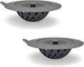 Full Circle Sinksational Sink Strainer 2 Pack - Stainless Steel Mesh, Prevents Clogs, Kitchen Sink, Eco-Friendly, Durable - Gray