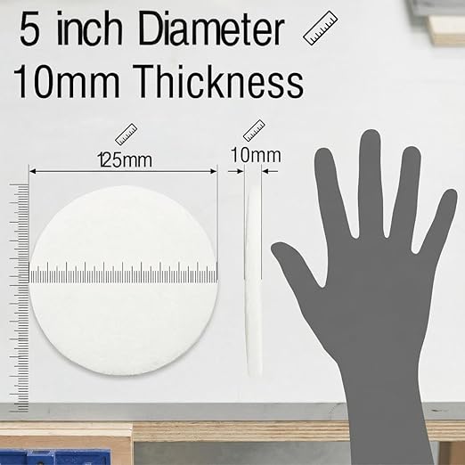 5 Inch 1200 Grit Drill Brush Scrubber Scouring Pads, 20 Pcs Hook & Loop Power Scrubber Scour for Rotary Tools, Random Orbital Sander (White)