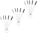 Antrader 15Pcs 4 Inch Nylon Tube Brushes Set Straw Straw Brush Kit Carb Carburetor Cleaner Small Wire Brush Cleaning Brushes Clean Tools Black