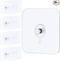 Uniclife 20 Pcs Self Adhesive Picture Hooks 40 lbs Load No Drill Screw Stickers 2.64" Heavy Duty Picture Hangers Without Nails Wall Hooks for Hanging Waterproof Frame Hangers Sticky Hooks for Bathroom