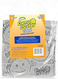 Scrub Daddy Damp Duster Towel - Durable Sponge-Like Dust Cleaner for Multisurface Dusting, Picking Up Pet Hair, Dirt & Grime of All Kinds - Reusable, Soft, Flexible, Absorbent Cleaning Supplies (4ct)