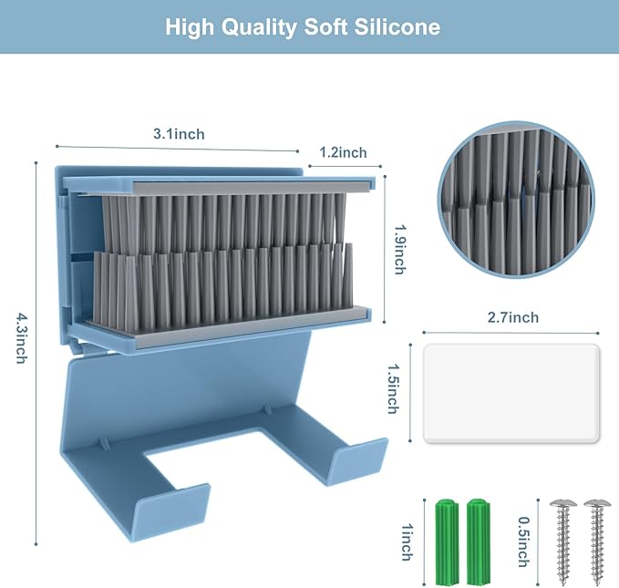 Hair Catcher, Reusable Shower Wall Hair Collector Hair Trap for Drain Protector, Silicone Hair Catcher for Bathroom Bathtub