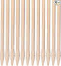 SPARTA Fiberglass Broomstick Replacement Broom Handle with Acme Threaded Tip for Industrial Cleaning Tools, Fiberglass, 60 Inches, Tan, (Pack of 12)