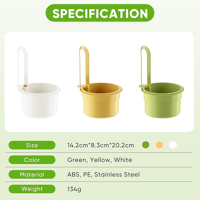 Hanging Food Waste Catcher for Sink, Sink Strainer Basket with Press Dumping, Self-Cleaning Design – Food Strainer for Sink, Faucet-Mounted Trash Catcher for Kitchen (Green)