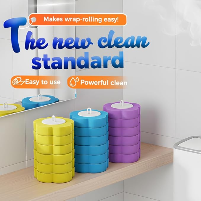 Disposable Toilet Brush, 2026 New Toilet Brush Holder, Compact Wall Mounted Toilet Brush for Modern Bathrooms, Hygienic Toilet Cleaner for Families (Wihte+18PCS Brush Heads)