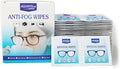 Anti-Fog Wipes for Glasses – Eye Glasses Cleaner Wipes, 100 Pack, Individually Wrapped, Pre-Moistened, Quick-Dry, Scratch-Free for Goggles, Camera, Watch, Lens, Laptop, Phone Screens