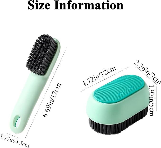 Shoe Cleaning Brush, 2 Pack Laundry Brush Shoe Brush, Soft Scrub Brush, Sneaker Cleaning Brush Ergonomics Handle Soft Bristles Cleaning Brush Not Hurt Shoes