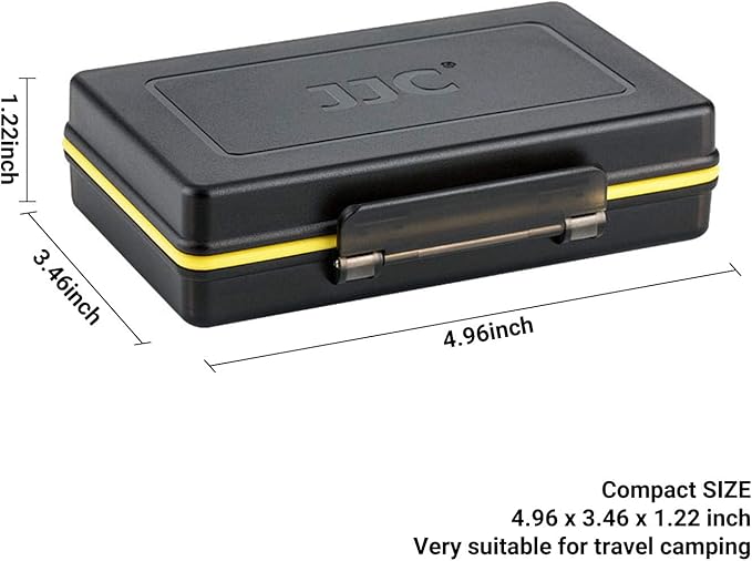 Fujifilm NP-W126 NP-W126S Camera Battery Memory Card Storage Case Holder for 6 SD Card + 2 Slots Battery, Fuji Camera Battery Box on X100VI X-T3 X-T30 X-T100 X100F X-A10 X-Pro2 X-Pro1 X-T2 X-T1 X-T20