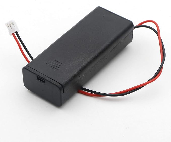 6 Pcs2xAAA Battery Holder Spring Clip with Wire Lead JST-PH 2.0 Female Connector ON/Off Switch,Slide Cover