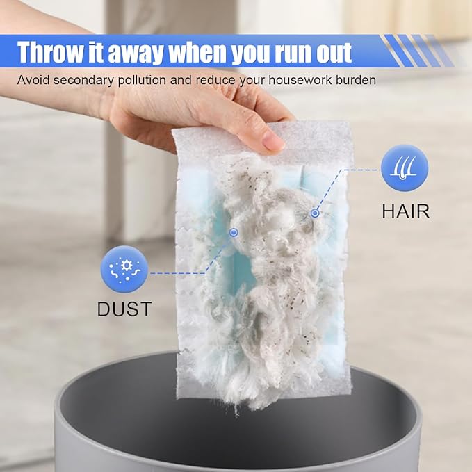 YoRise Duster Refills, Microfiber Cleaning Tools with 1 Handle, Heavy Duty Electrostatic Duster Replacement Head, Disposable Cleaning Supplies for Car, Kitchen, Bedroom, Furniture, Blinds (10PCS)