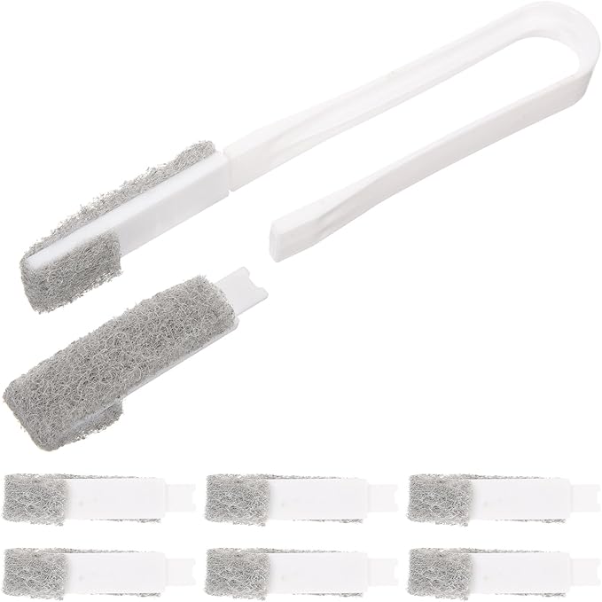 minkissy Window Shutter Brush with 6 Detachable Heads, Compact Air Conditioner Vent Cleaner, Small Blinds Cleaning Brush for Household and Car Use