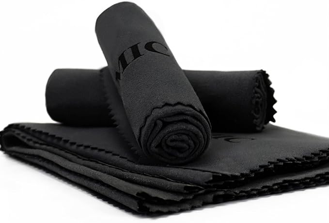PINGMIC 12 ''×12 '' Silicon Gun Cloth and Gun Cleaning Cloths, for Firearm Cleaning and Polishing - Lint-Free Gray Cloth