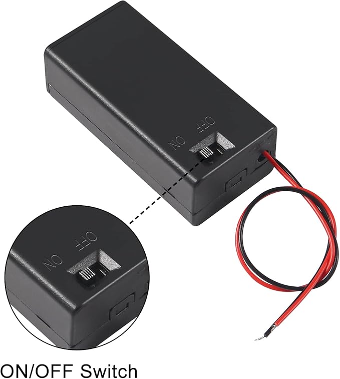 8pcs 9V Battery Holder 9V Battery Holder with Switch 9V Battery Case with Switch 9V Battery Case Holder with Cover Storage Case Holder