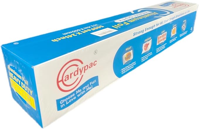 24 Inch Extra Wide Heavy Duty Aluminum Foil Roll, 23 Micron Thick,1000SQFT, 24 Inch Width x 500 Feet Length, Heavy Duty Aluminum Foil for Commercial, industrial, catering, baking, cooking grill, bbq