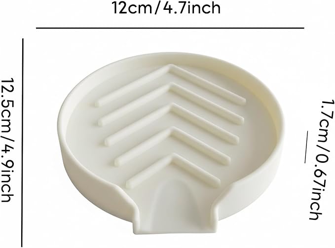 Holder for Scrub Daddy, Thinnest Build to Last Sponges Holders, Durable Smiley Face Sponge Rack, Large Soap Dish & Sink Caddy Organizer, Dishwasher Safe (White, 1)