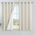 YoungsTex Linen Blackout Curtains 54 Inches Length, Full Room Darkening Short Window Drapes Thermal Insulated with Grommet for Bedroom Living Room, 2 Panels, 52 X 54 Inch