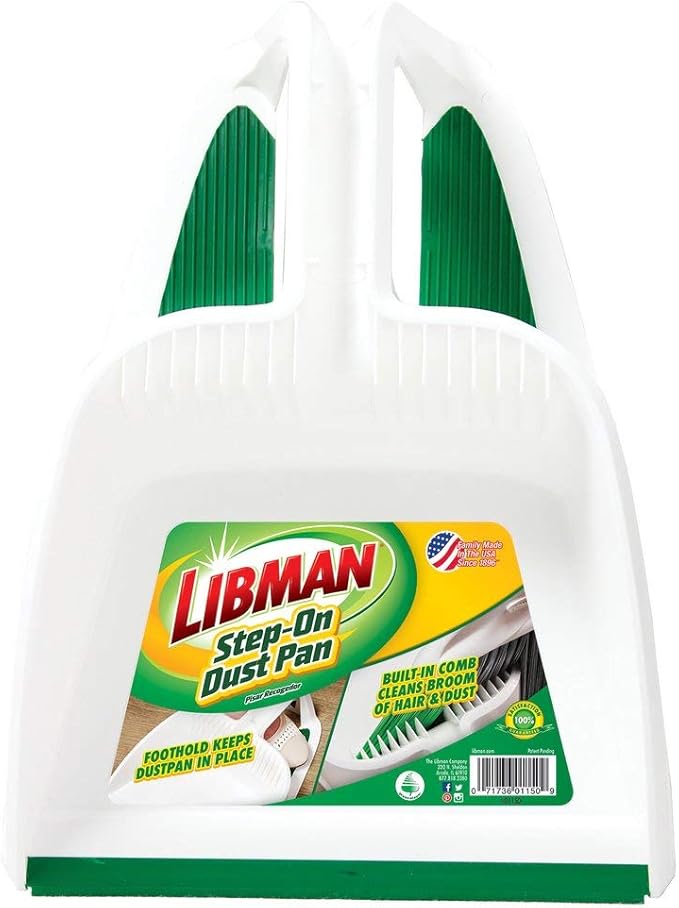 Libman 1150 Step-On Dust Pan with Molded Cleaning Teeth
