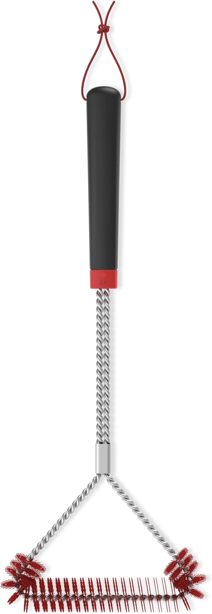 Weber Cold Clean Grill Brush, 18" – Heavy‑Duty Nylon Bristle Brush for Cleaning Cool Grates, 3-Sided T-Shaped Design