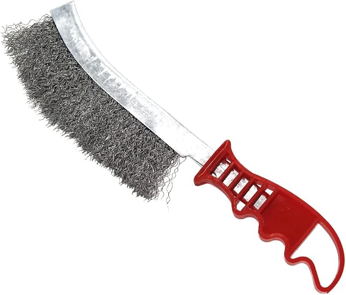 Grill Brush and Scraper with Handle, BBQ Grill Cleaning Brush for Grill Wizard Grate Cleaner, Safe Wire Stainless Steel BBQ Brush, Grill Cleaner