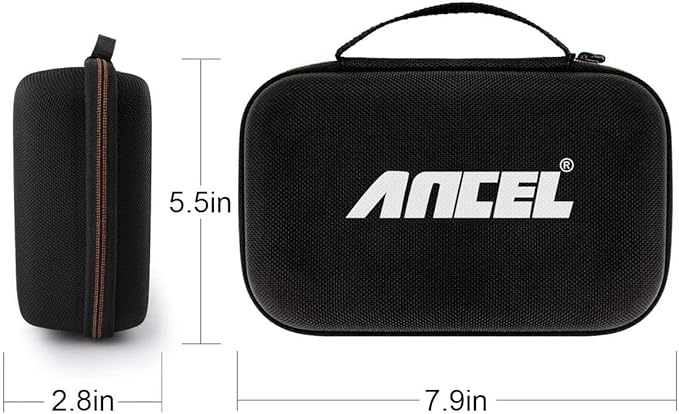 ANCEL Large Protective Case for OBD2 Scanner and Code Reader, Diagnostic Scan Tool Battery Tester, Storage Box (L) Compatible with ANCEL Products