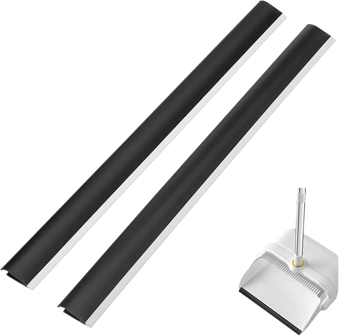 2Pcs Dustpan Edge Replacement Strip, 11.4 Inch Plastic Dust Pan Lip Inlet Pressing Strips for Stand Up Dustpans, Garbage Shovel, Home Office Cleaning Tool Repairs Accessory