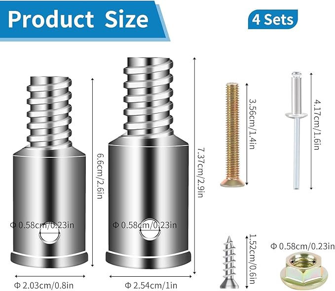 Broom Handle Bracket,5mm Thickness Deck Brush Accessories,Aluminum One-Piece Casting Metal Brackets,Broom Bracket for American Style Threadedd Threaded Tip Replacement (1)