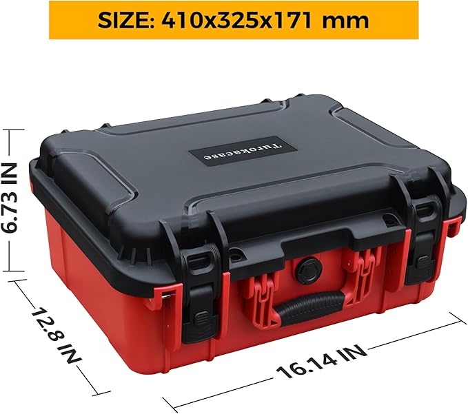 Case for Milwaukee Battery - Extra Large Hard Storage Box with Adjustable Dividers for Milwaukee M18 M12 Battery & Charger, Durable ProtectiveTool Battery Organizer (CASE ONLY)