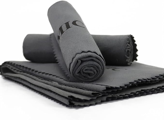 PINGMIC 12 ''×12 '' Silicon Gun Cloth and Gun Cleaning Cloths, for Firearm Cleaning and Polishing - Lint-Free Gray Cloth