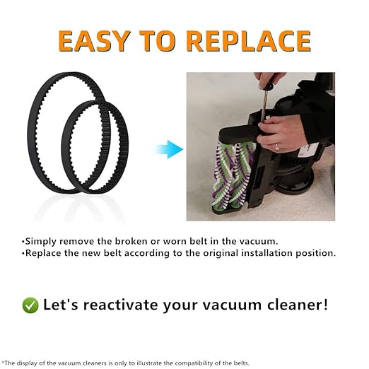 Replacement Belt Set for Bissell ProHeat 2X Revolution Pet Pro Carpet Cleaner Model 1986, 1964, 2007, 2007P Series, Replace Parts 1611129 and 1611130