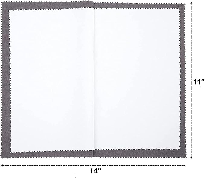 Pro Size Polishing Cloth Large Cleaning Cloths for Gold Silver and Platinum Jewelry Coins Watch, Silverware 11 x 14 inches Each Tarnish Remover Keeps Jewelry Shining (3PCS)