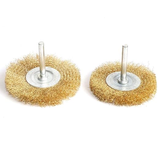 5pcs Brass Wire Wheel Brush Kit for Drill,Crimped Cup Brush with 1/4-Inch Shank ,0.13mm True Brass Wire,Soft Enough to Cleaning or Deburring with Less Scrach