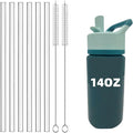 Replacement Straws Compatible with Simple Modern Kids Water Bottle 14oz，Tritan Clear BPA-Free Straw Replacement Compatible for Simple Modern 14 oz Cup with 2 Pack Straw Cleaning Brush