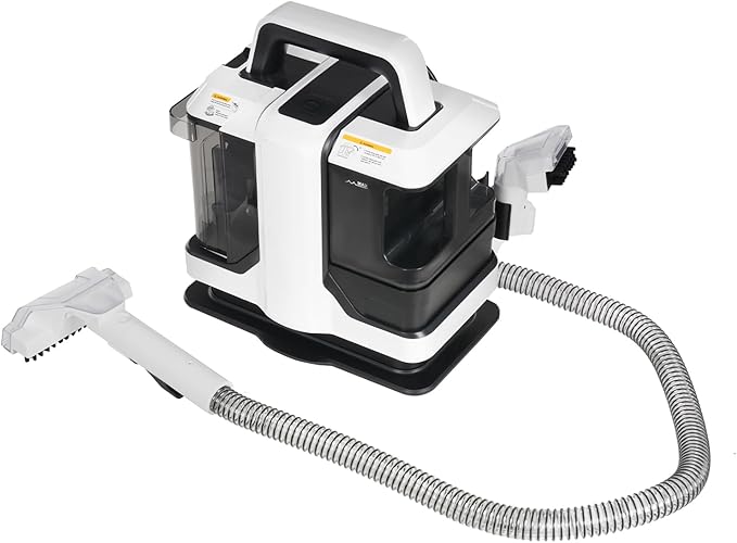 Portable Carpet Cleaner, 450W Sofa & Upholstery Cleaner with Handle, Deep Cleaning Machine for Carpets, Couch, Curtain, Chairs, with Dual Size Cleaning Brushes